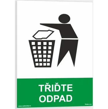 Venkovní odpadkový koš Třiďte odpad Samolepka 210 x 297 mm (A4) tl. 0.1 mm - Kód: 09087