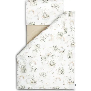 Povlečení Sensillo Dětské povlečení 2dílné 100x135 cm + prostěradlo 120x60 cm Slon v oblacích