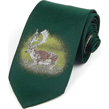 Kravata HEDVA ČESKÝ BROKÁT Kravata PESh 8 cm myslivecká LOVEC DAŇKA