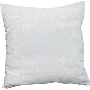 Povlak na dekorativní polštářek Dekorační povlak na polštář VINING LEAVES 40x40 cm, bílý