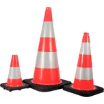 Dopravní kužel reflexní – Black Base Kužel Black base výška 30 cm. R1B - Kód: 13348