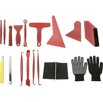 Nářadí pro automobil SEFIS sada nástrojů k lepení folií a tónování skla 17ks