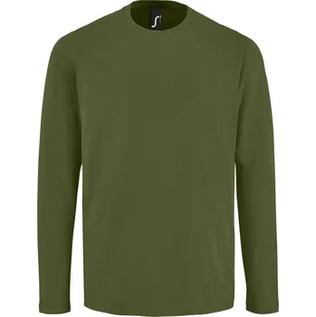 Pánské tričko SOĽS Imperial Lsl Pánské triko dlouhý rukáv SL02074 Dark Khaki XS