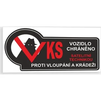 Chráněno satelitní technikou Samolepka inverzní 100 x 40 mm tl. 0.1 mm - Kód: 02290