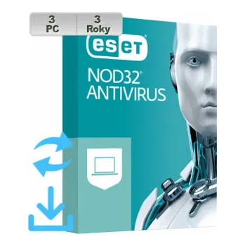 Software ESET NOD32 Antivirus 20XX 3PC na 3r El.lic AKT