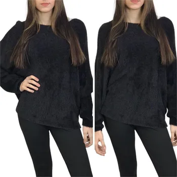 Dámský svetr Svetr s netopýřími rukávy Barva: černá