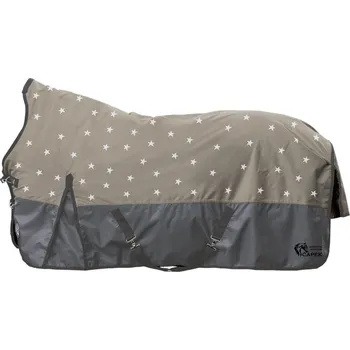 Deka pro koně Deka výběhová HKM -ORLANDO STARS 100G HN- - Šedá - 115cm