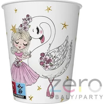 Jednorázové nádobí Pohárek (kelímek) nápojový papírový 0,25 l (8 ks) - balet
