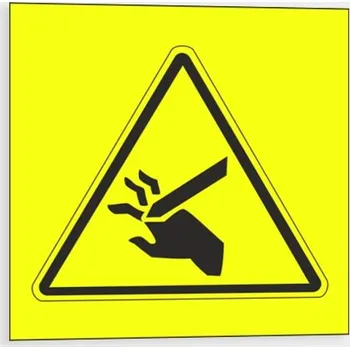 Značení Výstraha - Nebezpečí useknutí prstů nebo ruky Samolepka 40 x 40 mm tl. 0.1 mm - arch 35 ks - Kód: 02920