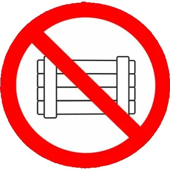 Neodkládat, neskladovat - symbol Samolepka 92 x 92 mm tl. 0.1 mm - Kód: 10592