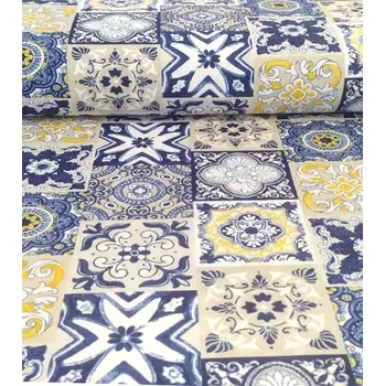 Loneta dekorační látka majolika modrá | RTex