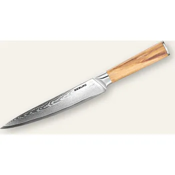 Kuchyňský nůž Plátkovací nůž Seburo HOKORI Damascus Elite 200mm