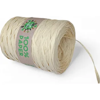 Stuha Stuha rafie 100% papírová 68295 5mm x 200m - 25 světle přírodní