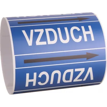 Páska na značení potrubí Signus M25 - VZDUCH Samolepka 100 x 77 mm, délka 1,5 m, Kód: 25848