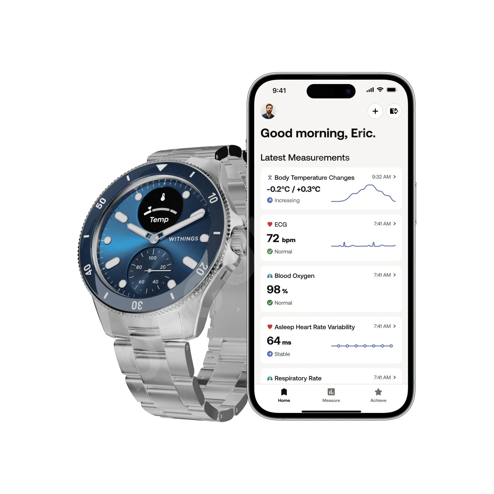Fotografie 3 - Chytré hodinky Withings ScanWatch Nova 42 mm modré/stříbrné