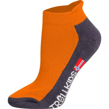 TROLLKIDS DĚTSKÉ NÍZKÉ PONOŽKY TROLLKIDS, 2 PÁRY, BRIGHT ORANGE Velikost: 23-26