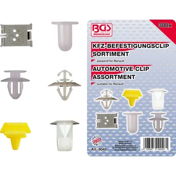 Sada nářadí BGS 9048, Sada příchytek čalounění pro vozy Renault | 300dílná
