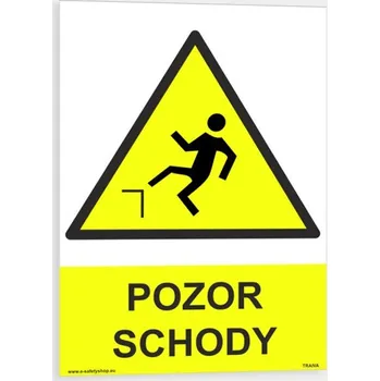 Pozor schody Plast 210 x 297 mm (A4) tl. 2 mm - Kód: 08849