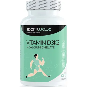 SportWave Vitamin D3K2 + Calcium Chelate 120 cps.