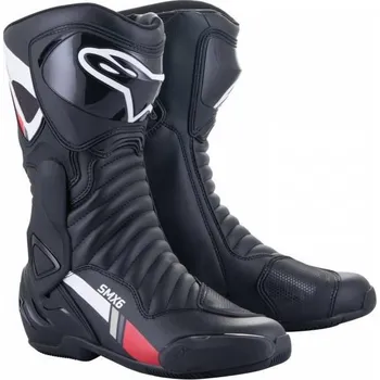 Moto obuv Boty S-MX 6, ALPINESTARS (černá/bílá/šedá/červená) 50