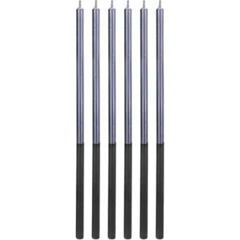 Dortová svíčka Narozeninové svíčky Godan platinum modré, 6 kusů