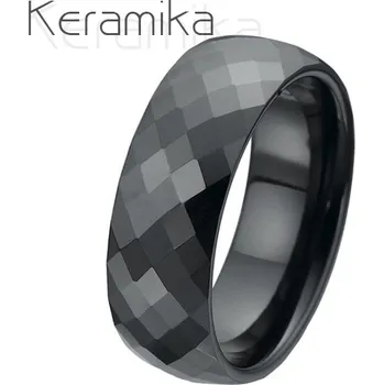 Prsten NUBIS® KM1002-8 Dámský keramický snubní prsten, šíře 8 mm - velikost 60 - KM1002-8-60