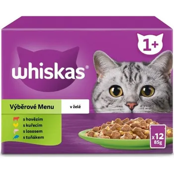 Whiskas Adult kapsička Výběrové menu Chicken/Beef/Salmon/Tuna, 12x 85 g