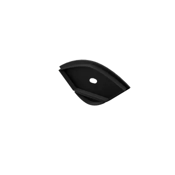 LED lišta Koncovka rohového profil lištau R1 černá - Koncovka kulatá s otvorem 096562 - LED Solution - LP204B-END-HOLE - LP204B-END-HOLE