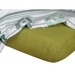 Froté prostěradlo olivová - 180x200/20 cm dvoulůžko