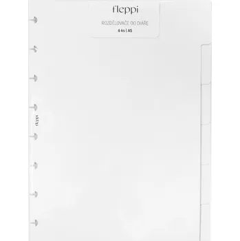Náplň do diáře Fleppi Rozdělovače do diáře - bílé | 6ks Vyberte velikost náplně: A5 - 8 disků / Filofax Notebook
