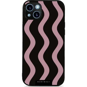 Pouzdro na mobilní telefon Lesklý kryt Mobiwear Glossy - Apple iPhone 14 Plus - GA54G Fialové vlnky (Prémiové lesklé pouzdro, obal, kryt Mobiwear Glossy na mobil Apple iPhone 14 Plus - GA54G Fialové vlnky, materiál Plast + TPU silikon - krytí po všech stranách, neošoupatelný potisk