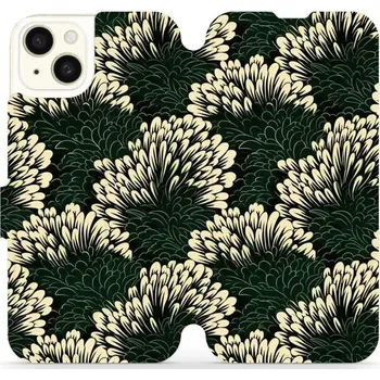 Pouzdro na mobilní telefon Flipové pouzdro Mobiwear - Apple iPhone 15 Plus - VA45S Travina (Knížkové flip pouzdro, obal, kryt na mobil Apple iPhone 15 Plus - VA45S Travina, materiál Umělá kůže + TPU - ochrana 360°, stojánek, silikonová vanička, magnetické zavírání)