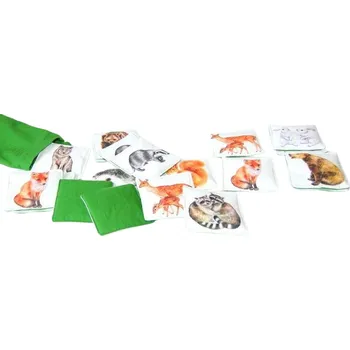 Výuková hračka MyMoo Textilní pexeso - 10 párů - Procházka lesem