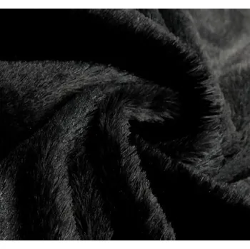 L3373 Imitace kožešiny - Černá