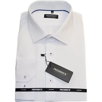 Pánská košile Pánská košile s dlouhým rukávem - střih REGULAR - vzor F650 - bílá barva - 40