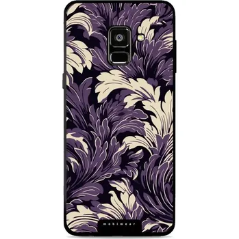 Pouzdro na mobilní telefon Lesklý kryt Mobiwear Glossy - Samsung Galaxy A8 2018 - GA46G Fialové rostliny (Prémiové lesklé pouzdro, obal, kryt Mobiwear Glossy na mobil Samsung Galaxy A8 2018 - GA46G Fialové rostliny, materiál Plast + TPU silikon - krytí po všech stranách,)