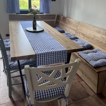 Podsedák Sedák čtverec kostka modrá + tkanice