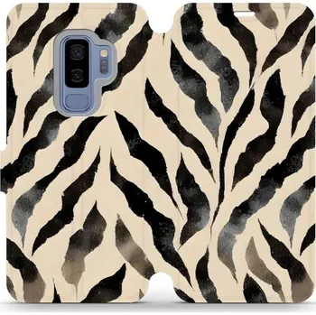 Pouzdro na mobilní telefon Flipové pouzdro Mobiwear - Samsung Galaxy S9 Plus - VA53S Zebří (Knížkové flip pouzdro, obal, kryt na mobil Samsung Galaxy S9 Plus - VA53S Zebří, materiál Umělá kůže + TPU - ochrana 360°, stojánek, silikonová vanička, magnetické zavírání)