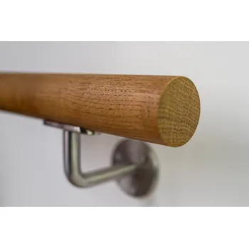 Zábradlí Hahn Holz Dubové madlo kulaté Ø42 mm - odstín Medová/Honig 10906 Délka madla: 1000mm, Zakončení madla: Polokulaté