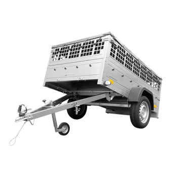 Přívěs Garden Trailer 201 KIPP s síťovanými BIS bočnicemi a šedou plachtou