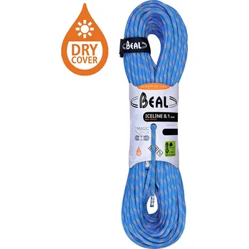 Lano Poloviční horolezecké lano BEAL Ice Line Unicore 8,1 mm Dry Cover Barva: blue, Délka: 50 m, Kód produktu: BC081I.50.B