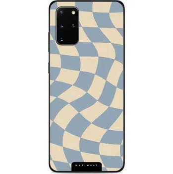 Pouzdro na mobilní telefon Lesklý kryt Mobiwear Glossy - Samsung Galaxy S20 Plus - GA59G Modrá a béžová šachovnice (Prémiové lesklé pouzdro, obal, kryt Mobiwear Glossy na mobil Samsung Galaxy S20 Plus - GA59G Modrá a béžová šachovnice, materiál Plast + TPU silikon - krytí po všech)