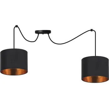 Černo-měděný závěsný decentrální lustr Candida pro žárovku 2x E27 - Candellux - 32-00842 - 32-00842