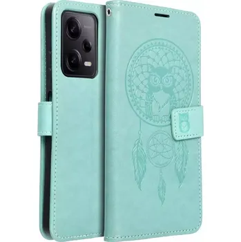 Pouzdro na mobilní telefon Flipové pouzdro Coolcase Mezzo na mobil Xiaomi Redmi Note 12 Pro 5G / Poco X5 Pro 5G - Zelený lapač snů (Flip kryt či obal Xiaomi Redmi Note 12 Pro 5G / Poco X5 Pro 5G Zelený lapač snů)