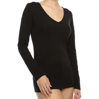 Dámské tričko Cotonella Jednobarevné bavlněné tričko s dlouhým rukávem BASIC 660521