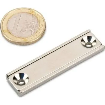 Dekorativní magnet SOLLAU Neodymový magnet hranol v pouzdře 50x14x05 s otvorem na šroub