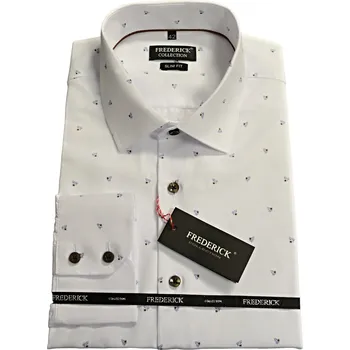 Pánská košile Pánská košile s dlouhým rukávem - střih SLIM - vzor F681 - 48