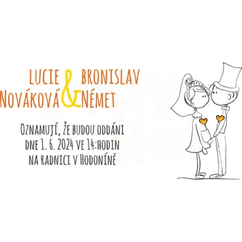 Svatební dekorace Svatební oznámení - DL - 010