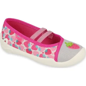 Dívčí bačkory BEFADO 116X305 dívčí balerínky 2g růžovo šedá 28 116X305_28