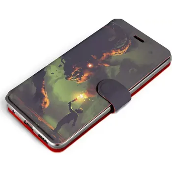 Pouzdro na mobilní telefon Flipové pouzdro Mobiwear na mobil Vivo Y11S - VA08P Příšera a kluk s pochodní - VÝPRODEJ (Parádní flip kryt, obal, pouzdro Mobiwear na mobil Vivo Y11S s motivem VA08P Příšera a kluk s pochodní)